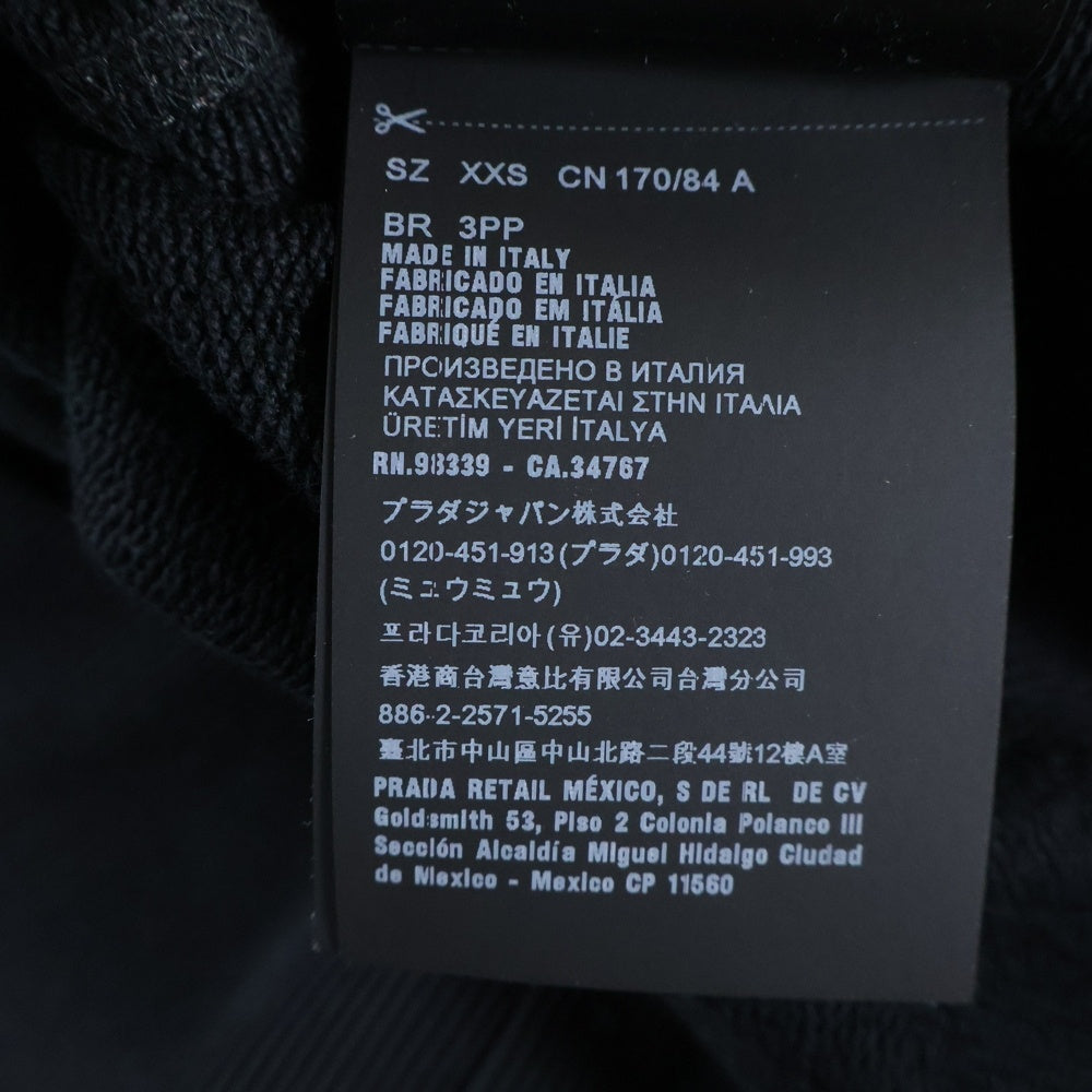 PRADA(プラダ) 23AW トライアングルロゴプレート クルーネック スウェットトレーナーブラック UJL26A