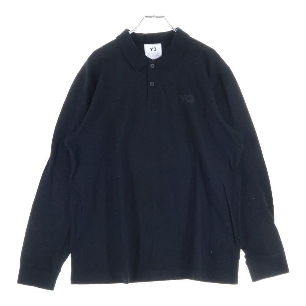 Y-3(ワイスリー) CLASSIC PIQUE LS POLO クラシック ピケ ロングスリーブ長袖シャツ ブラック GK4553