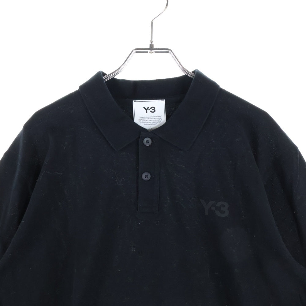 Y-3(ワイスリー) CLASSIC PIQUE LS POLO クラシック ピケ ロングスリーブ長袖シャツ ブラック GK4553