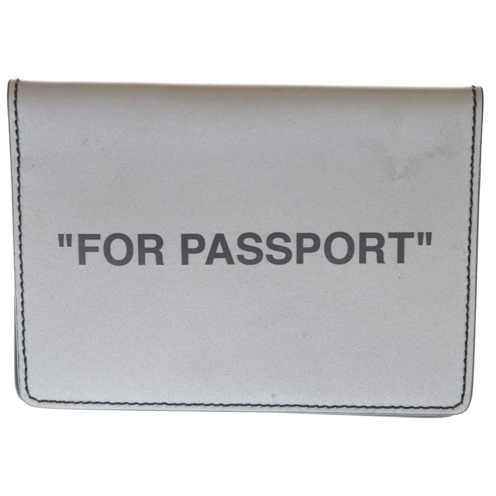 OFF-WHITE(オフホワイト) ラメプリント パスポートケース グレー