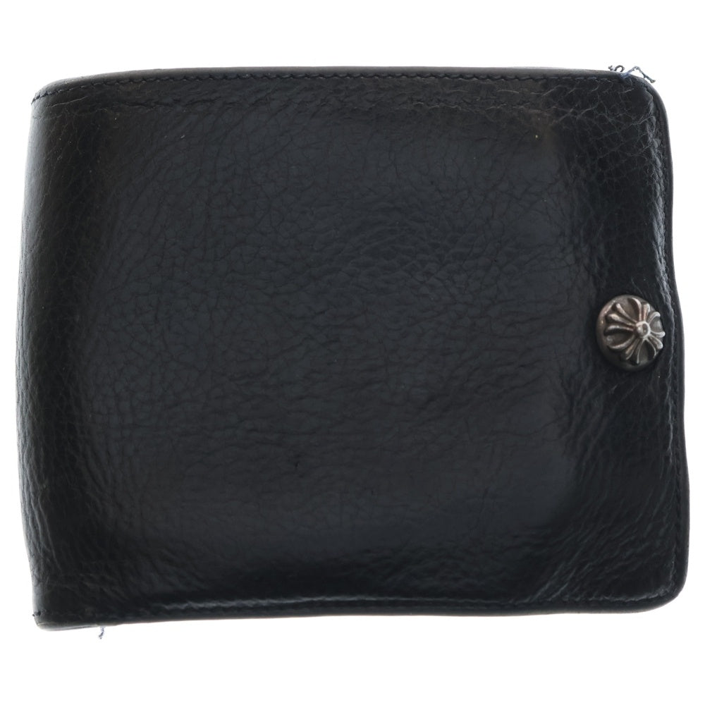 CHROME HEARTS(クロムハーツ) 1SNAP 1スナップ クロス ボールボタン レザーウォレット 財布 ブラック BCA361