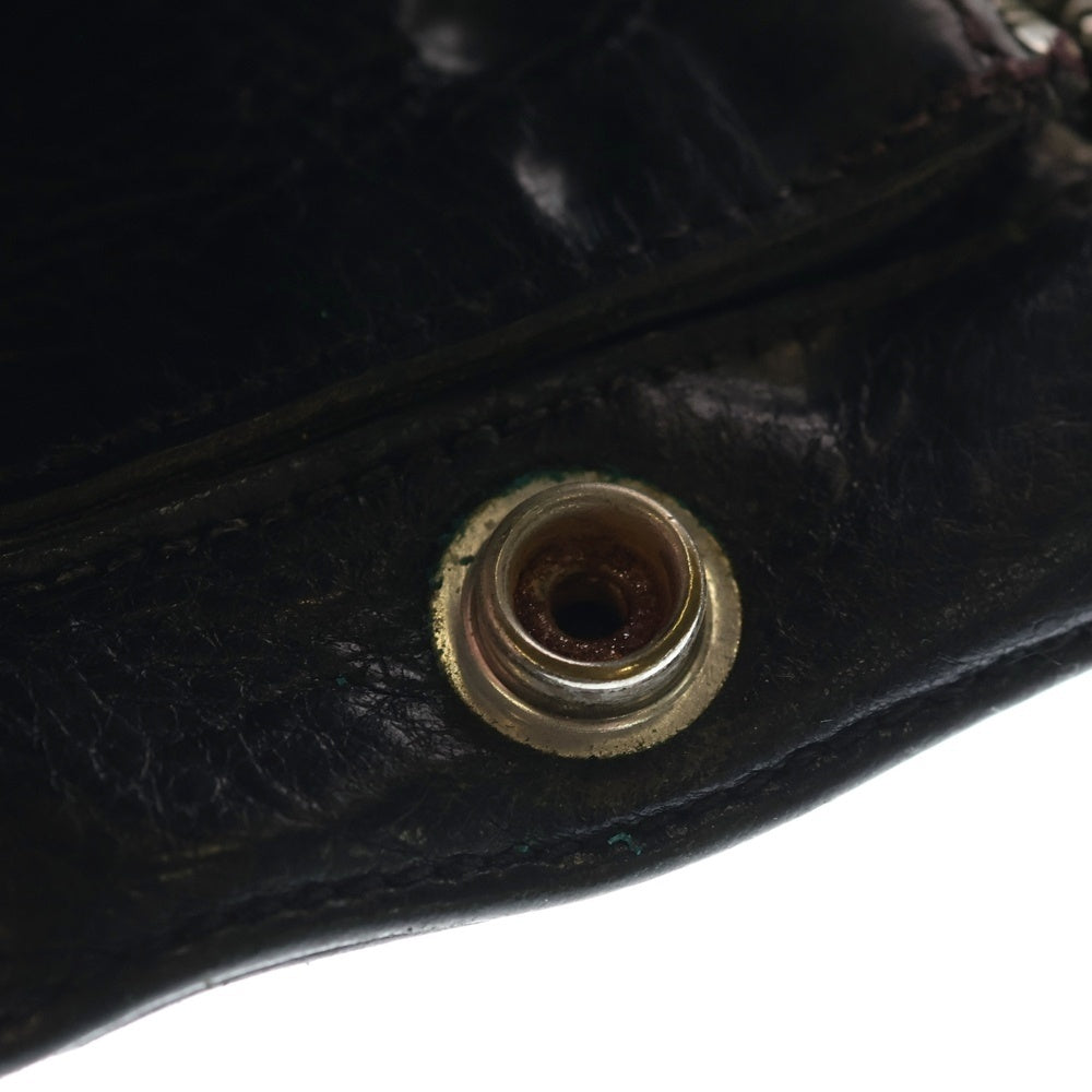 CHROME HEARTS(クロムハーツ) 1SNAP 1スナップ クロス ボールボタン レザーウォレット 財布 ブラック BCA361