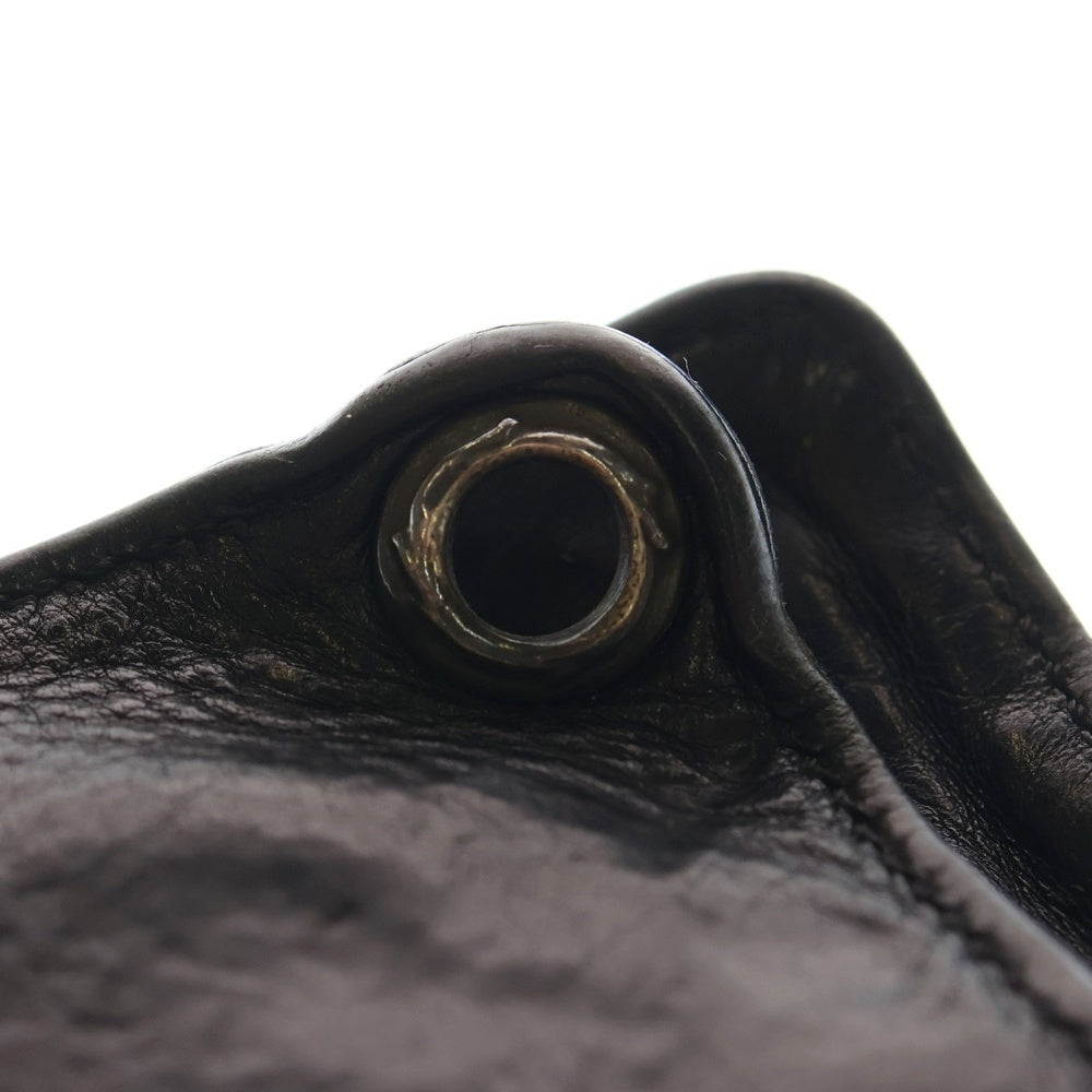 CHROME HEARTS(クロムハーツ) 1SNAP 1スナップ クロス ボールボタン レザーウォレット 財布 ブラック BCA361