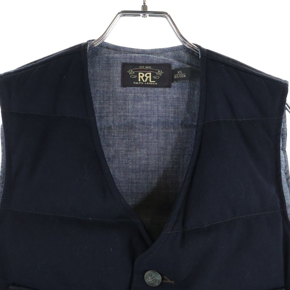 RRL(ダブルアールエル) コットン ウール ダウンベスト ブラック