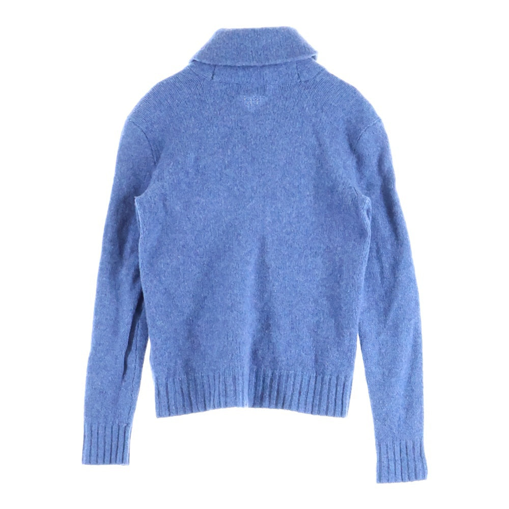 POLO RALPH LAUREN(ポロラルフローレン) メリノウール アンゴラ クルミボタン ショールカラー ニット セーター ブルー