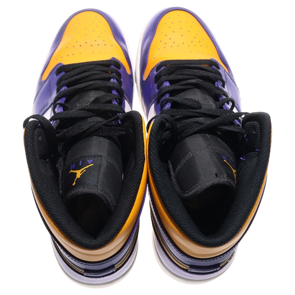 NIKE(ナイキ) AIR JORDAN 1 MID LAKERS エアジョーダン1 ミッドカットスニーカー パープル/イエロー US11/29cm DQ8426-517
