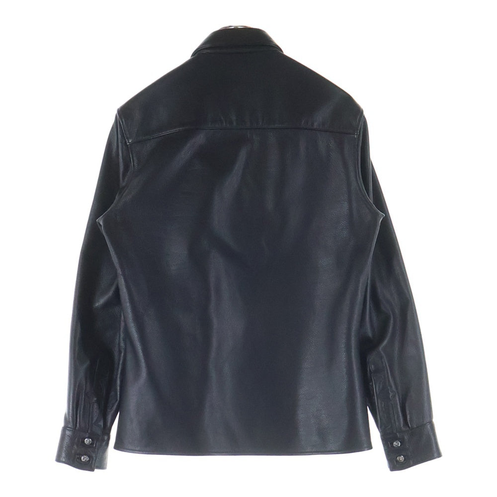 CHROME HEARTS(クロムハーツ) クロスボールボタン レザーシャツ
