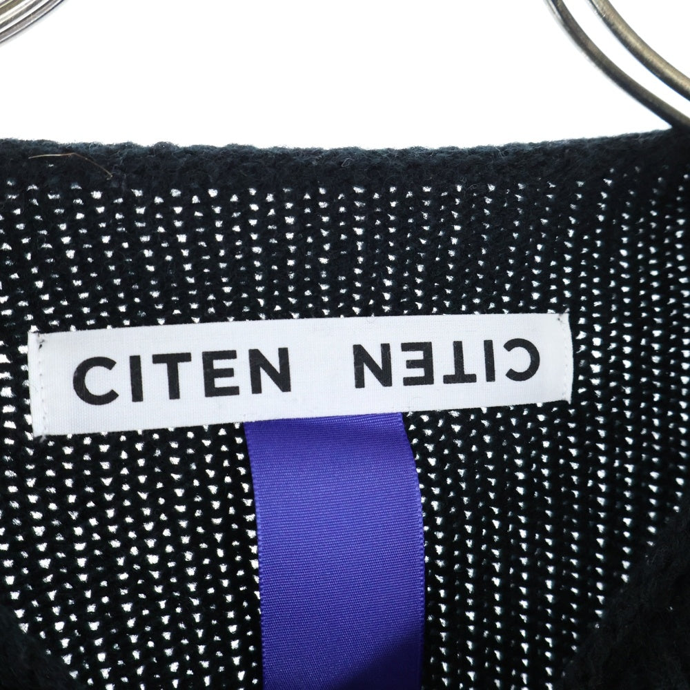 NO BRAND(ノーブランド) CITEN（シテン）ボトルネック ウール ニット セーター ブラック 4253-106-0014