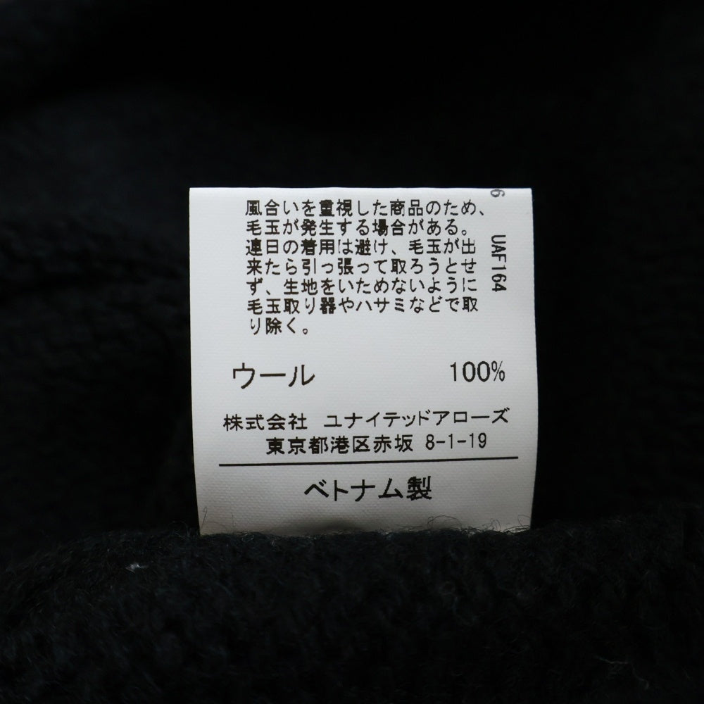NO BRAND(ノーブランド) CITEN（シテン）ボトルネック ウール ニット セーター ブラック 4253-106-0014
