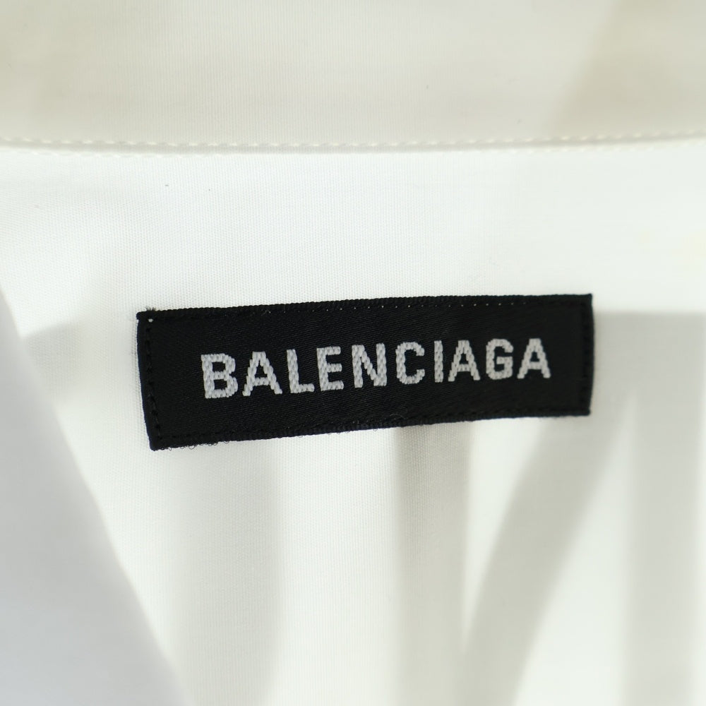 BALENCIAGA(バレンシアガ) 18SS Back Logo Print Shirt バックロゴプリント コットン ボタンダウン 長袖シャツ ホワイト 556878 TEM01