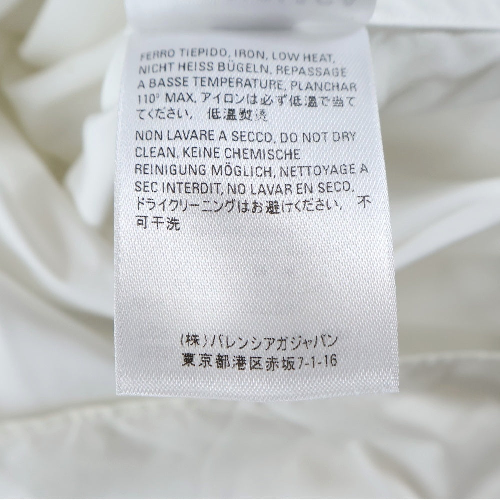 BALENCIAGA(バレンシアガ) 18SS Back Logo Print Shirt バックロゴプリント コットン ボタンダウン 長袖シャツ ホワイト 556878 TEM01