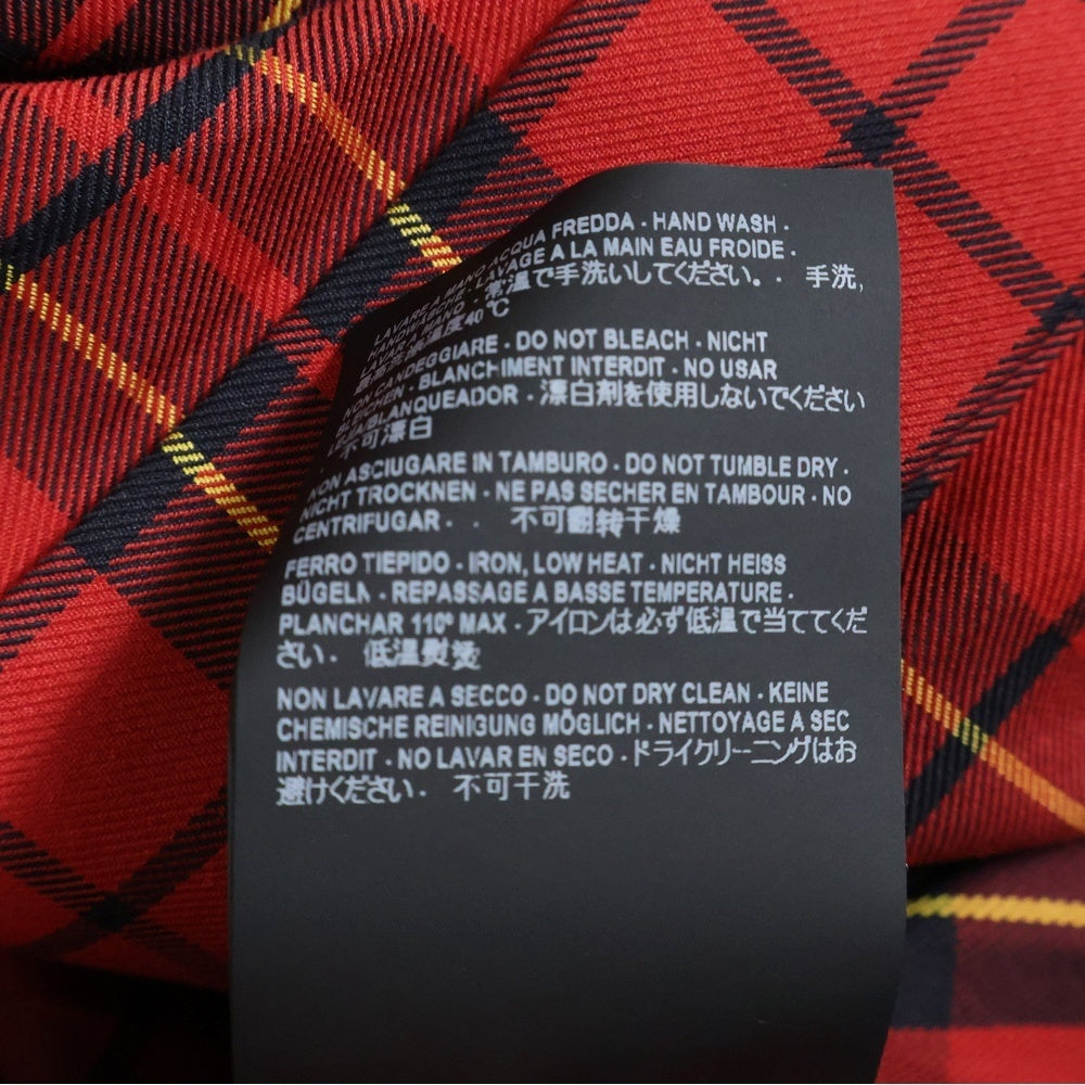 BALENCIAGA(バレンシアガ) ロゴ刺繍 チェック コットン 長袖シャツ