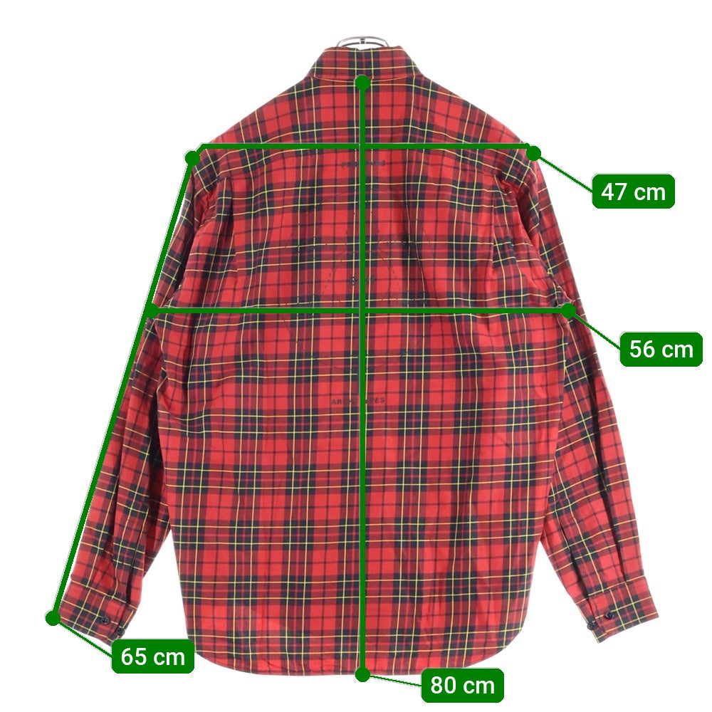 BALENCIAGA(バレンシアガ) ロゴ刺繍 チェック コットン 長袖シャツ