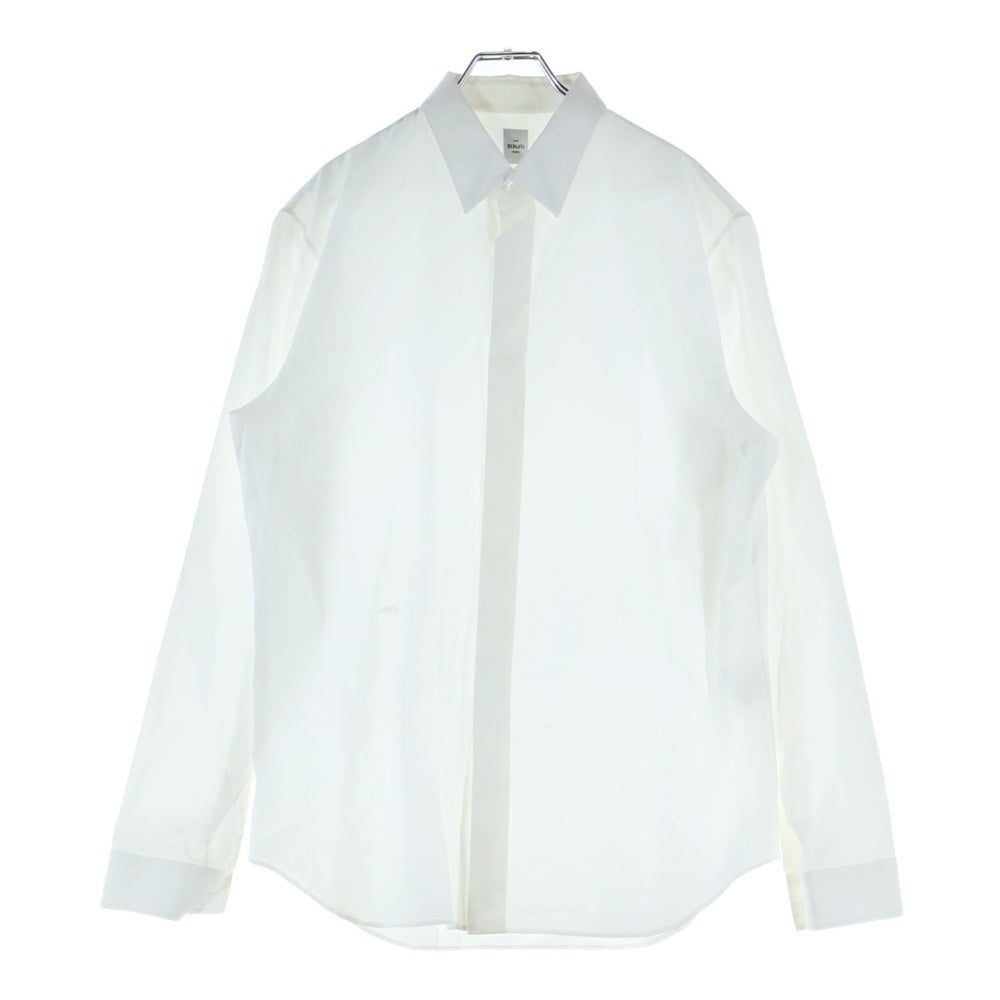 Berluti(ベルルッティ) スクリット カリグラフィー 総柄 コットン 長袖シャツ ホワイト R17HTL50CANA