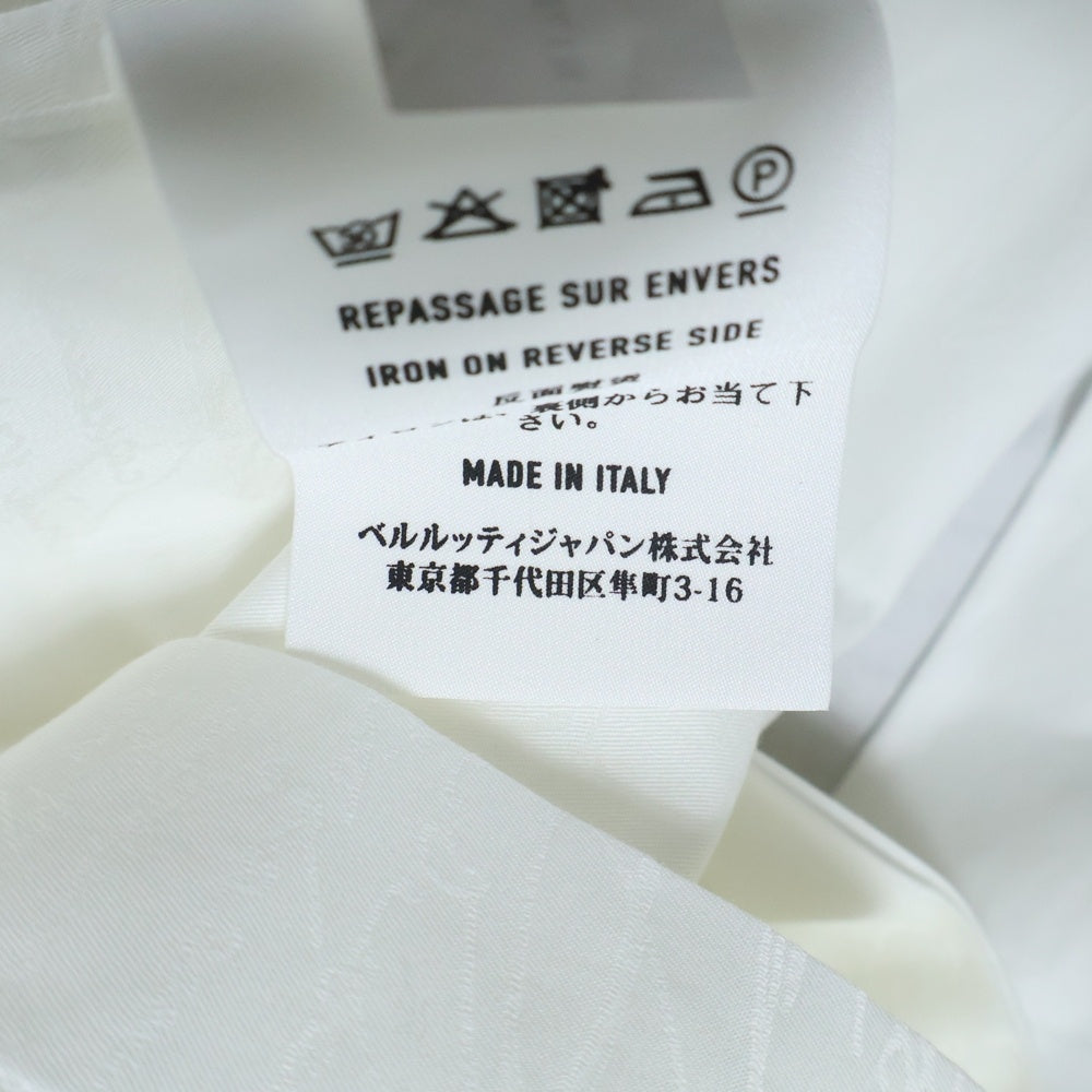 Berluti(ベルルッティ) スクリット カリグラフィー 総柄 コットン 長袖シャツ ホワイト R17HTL50CANA