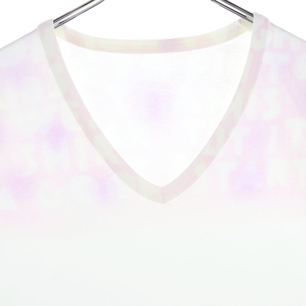 Maison Martin Margiela(メゾンマルタンマルジェラ) 19SS AIDS CHARITY エイズ チャリティ Vネック 半袖Tシャツ カットソー ホワイト/パープル S30GJ0007 S20299