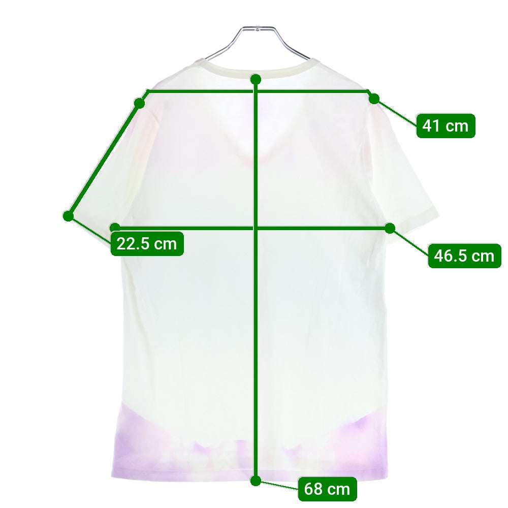 Maison Martin Margiela(メゾンマルタンマルジェラ) 19SS AIDS CHARITY エイズ チャリティ Vネック 半袖Tシャツ カットソー ホワイト/パープル S30GJ0007 S20299