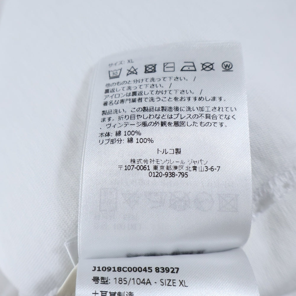 MONCLER(モンクレール) 24SS ロゴワッペン クルーネック 半袖Tシャツ カットソー ホワイト J10918C00045 83927