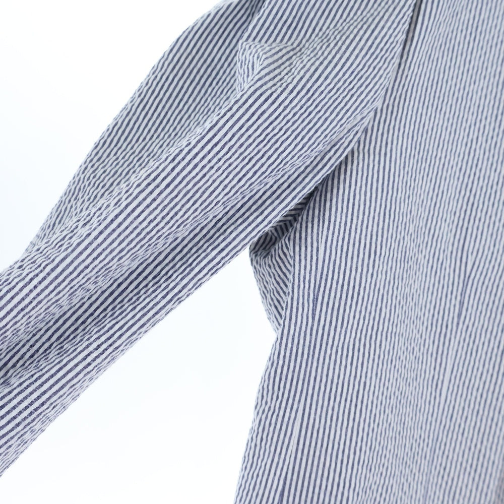 GUCCI(グッチ) シアサッカー ストライプ コットン 2B シングル テーラードジャケット ホワイト/ブルー 479312 Z411F