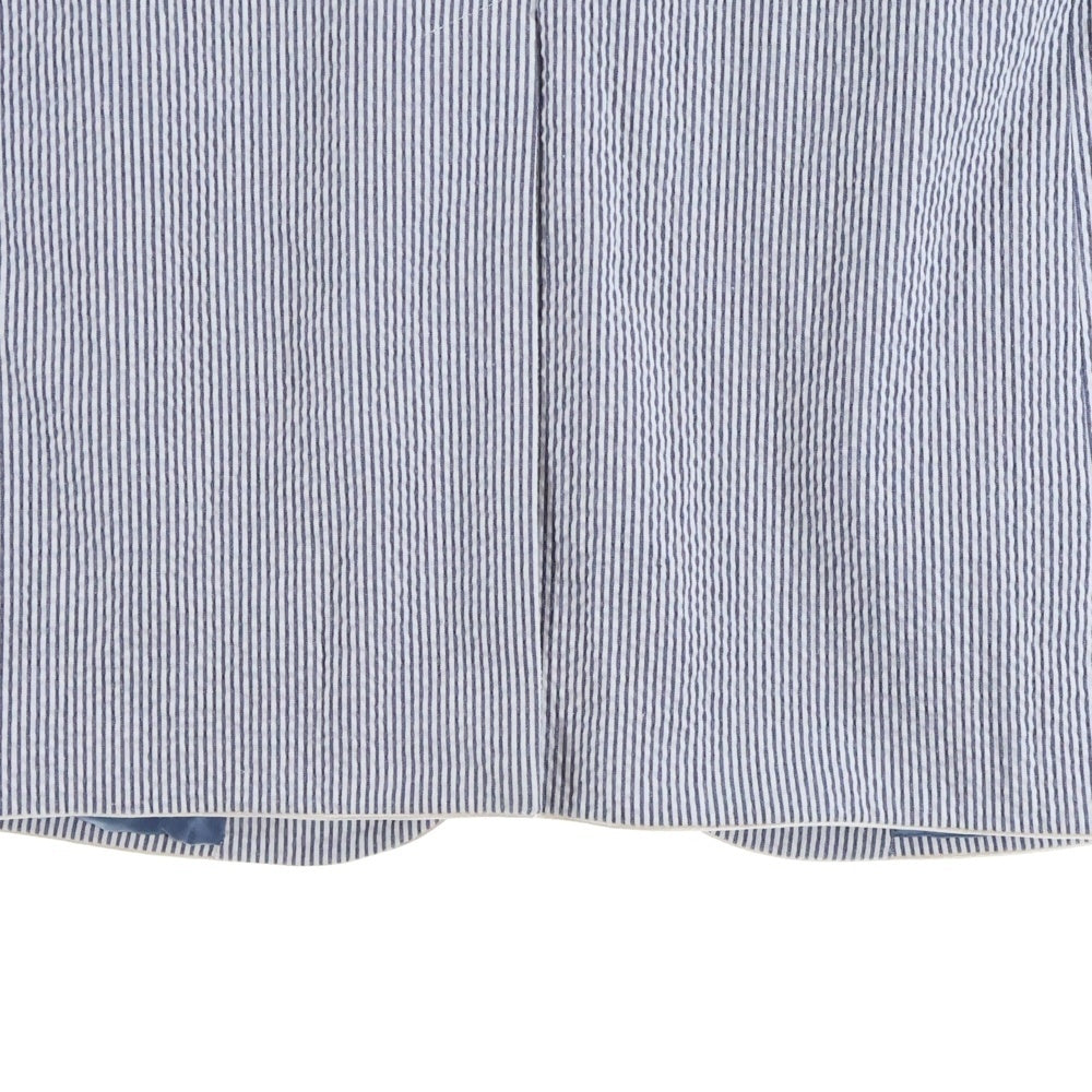 GUCCI(グッチ) シアサッカー ストライプ コットン 2B シングル テーラードジャケット ホワイト/ブルー 479312 Z411F