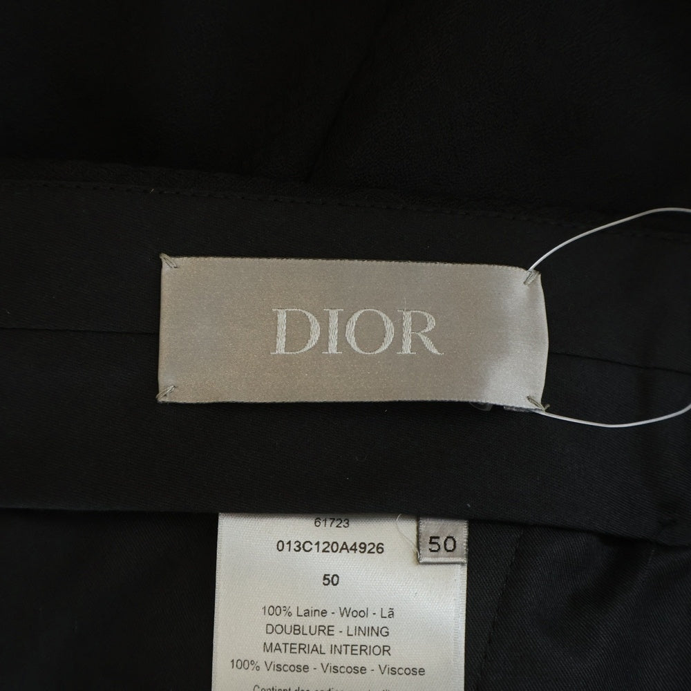 DIOR(ディオール) 19AW パイソン柄 ウール スラックスパンツ ブラック