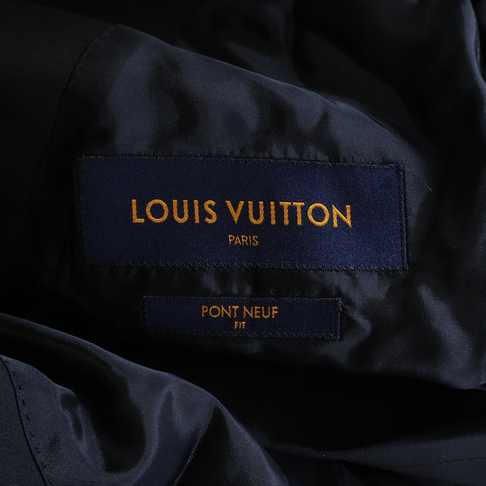 LOUIS VUITTON(ルイヴィトン) 18SS GASTON FIT ガストンフィット ウール ピークドラペル 2B テーラードジャケット ウール スラックスパンツ セットアップスーツ ネイビー RM181F FHL HECF4E