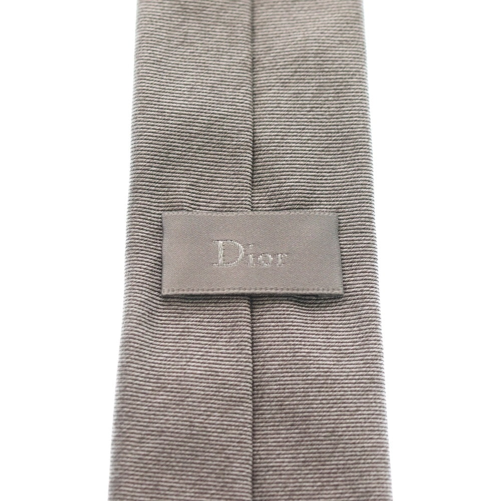 Dior HOMME(ディオールオム) Atelier ロゴ刺繍 シルク ネクタイ グレー