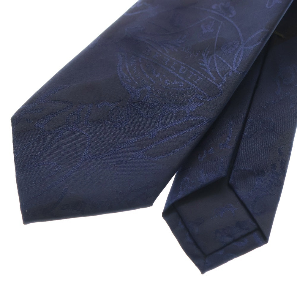 Berluti(ベルルッティ) スクリット カリグラフィ シルク ネクタイ ブルー