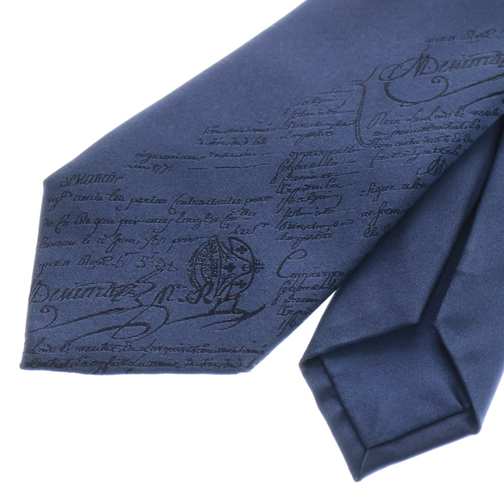 Berluti(ベルルッティ) スクリット カリグラフィ シルク ネクタイ ブルー