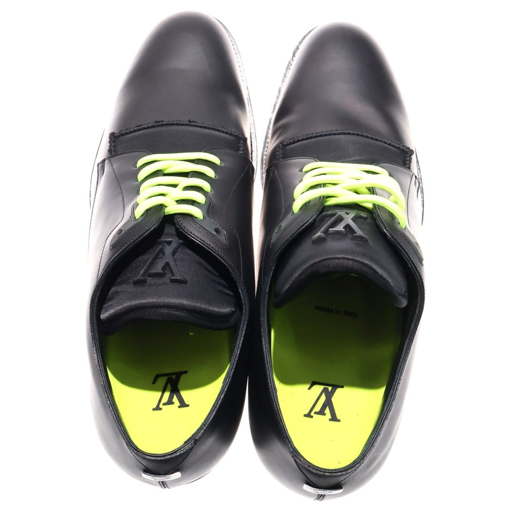 LOUIS VUITTON ウォールストリートライン ダービーシューズ 超美品】LOUIS VUITTONバロックライン ダービーレザーシューズ