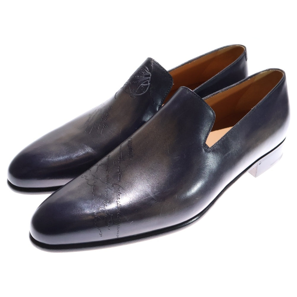 Berluti(ベルルッティ) CURSIVE GALET カーシヴ ガレ カリグラフィ パティーヌ エレガント レザーシューズ ローファー ブラック