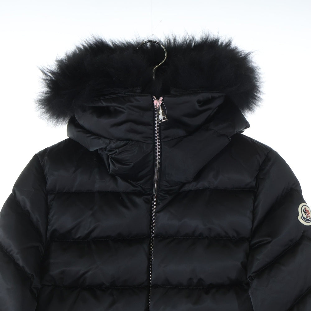 MONCLER(モンクレール) 24AW CUPIDONE GIUBBOTTO キュピドン ファー付き ジップアップ ナイロン ショート ダウンジャケット ブラック J20931A00177 59685 レディース