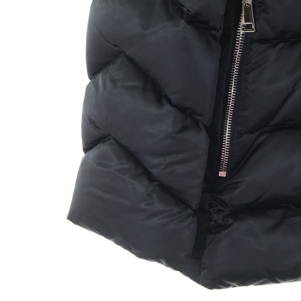 MONCLER(モンクレール) 24AW CUPIDONE GIUBBOTTO キュピドン ファー付き ジップアップ ナイロン ショート ダウンジャケット ブラック J20931A00177 59685 レディース