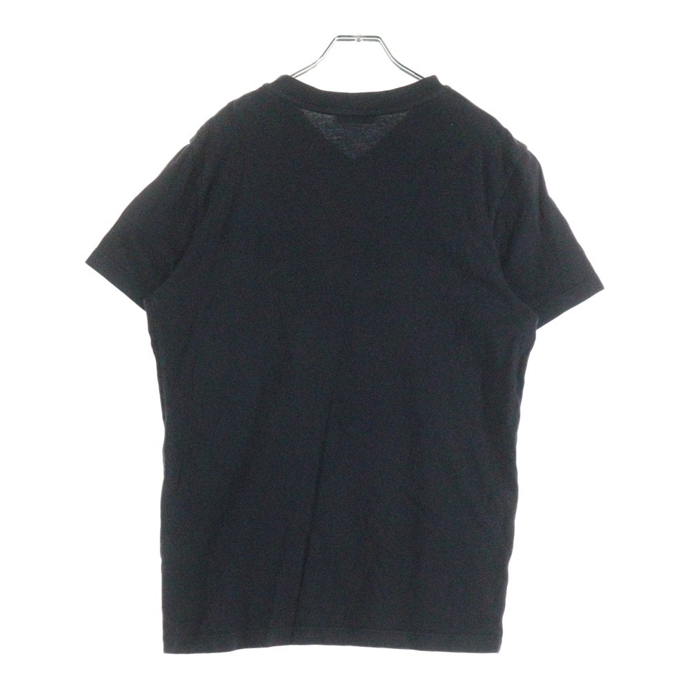 MONCLER(モンクレール) 20SS サイド エンブロイダリー ロゴ Vネック半袖Tシャツカットソー ブラック F10918C76210 8390T