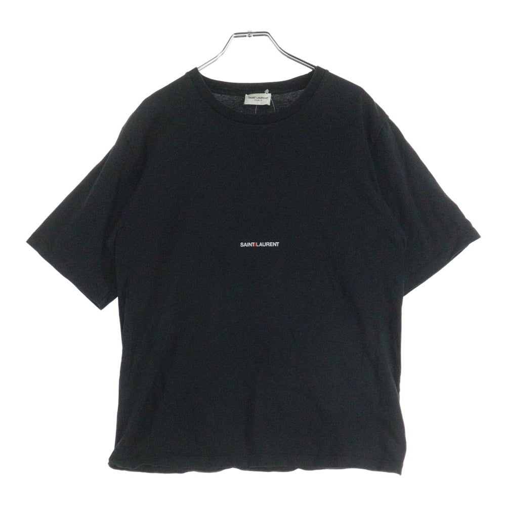 SAINT LAURENT PARIS(サンローランパリ) 16SS ロゴプリント クルーネック半袖Tシャツカットソー ブラック