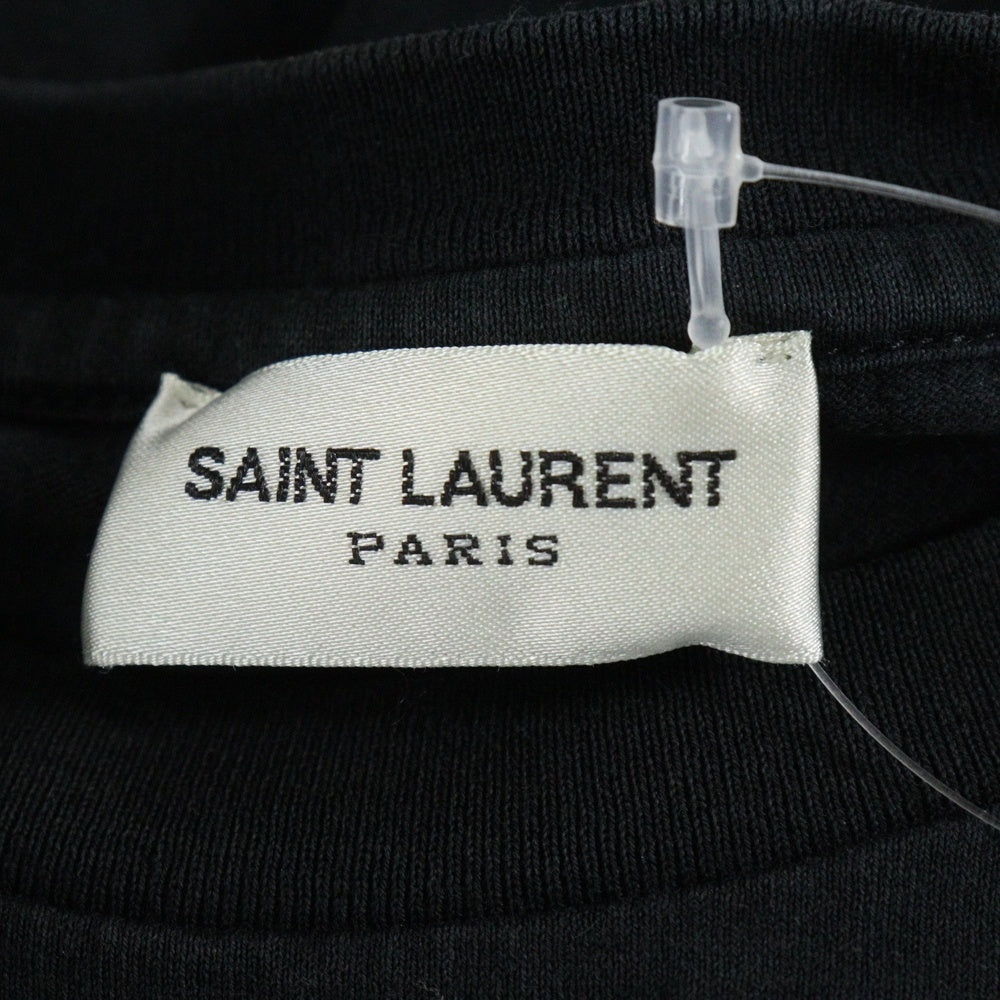 SAINT LAURENT PARIS(サンローランパリ) 16SS ロゴプリント クルーネック半袖Tシャツカットソー ブラック