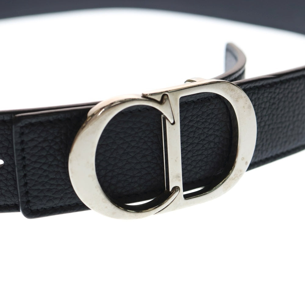 DIOR(ディオール) CDアイコン ロゴバックル レザーベルト ブラック