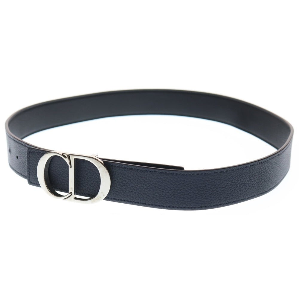 DIOR(ディオール) CDアイコン ロゴバックル レザーベルト ブラック