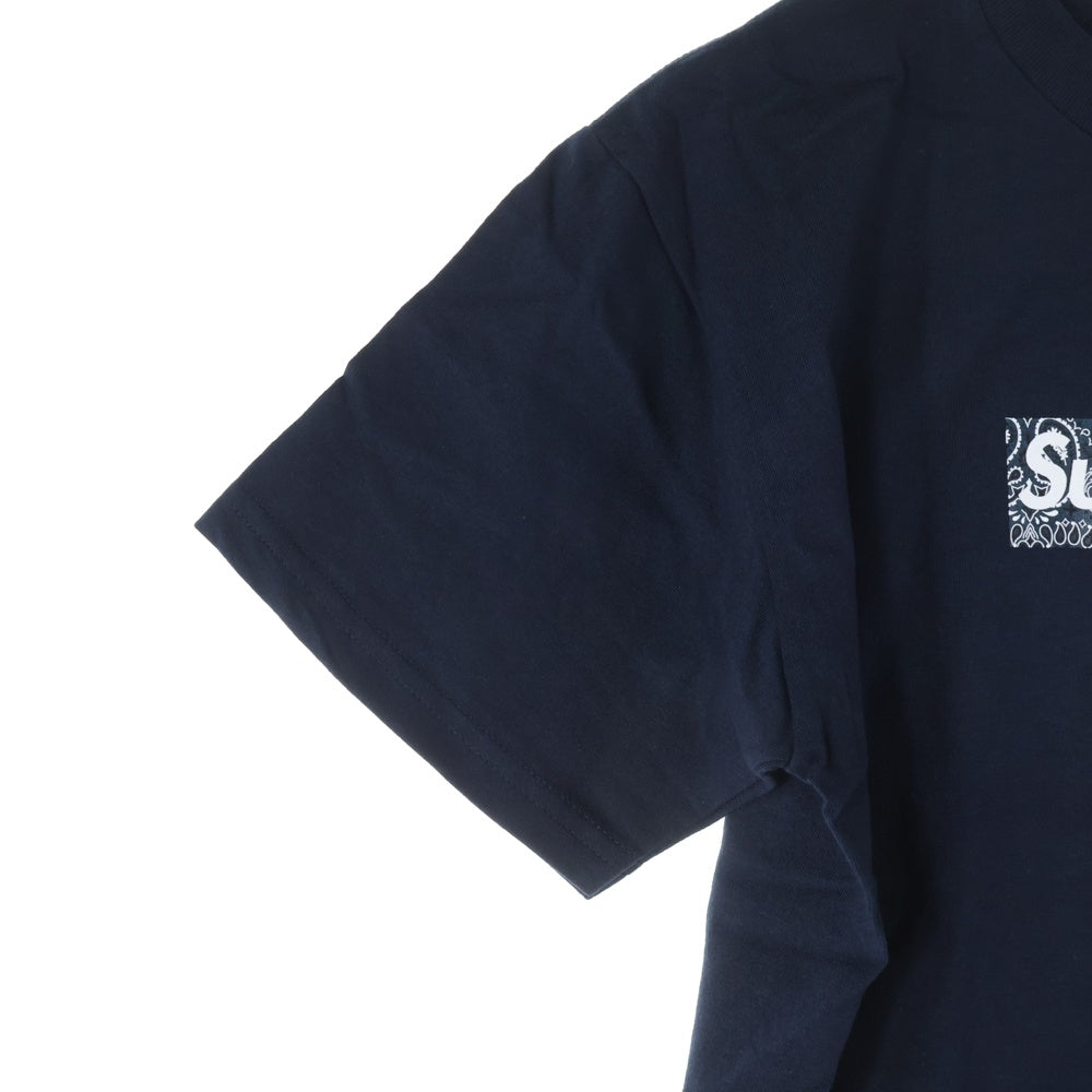 SUPREME(シュプリーム) 19AW Bandana Box Logo Tee バンダナ ボックスロゴ プリント クルーネック 半袖Tシャツ カットソー ネイビー