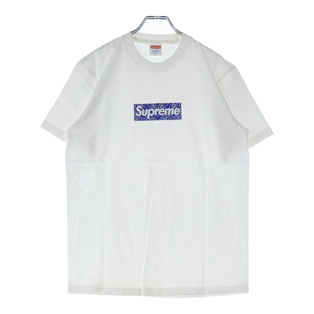 SUPREME(シュプリーム) 19AW Bandana Box Logo Tee バンダナ ボックスロゴ プリント クルーネック 半袖Tシャツ カットソー ホワイト