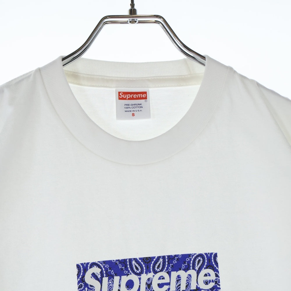SUPREME(シュプリーム) 19AW Bandana Box Logo Tee バンダナ ボックスロゴ プリント クルーネック 半袖Tシャツ カットソー ホワイト