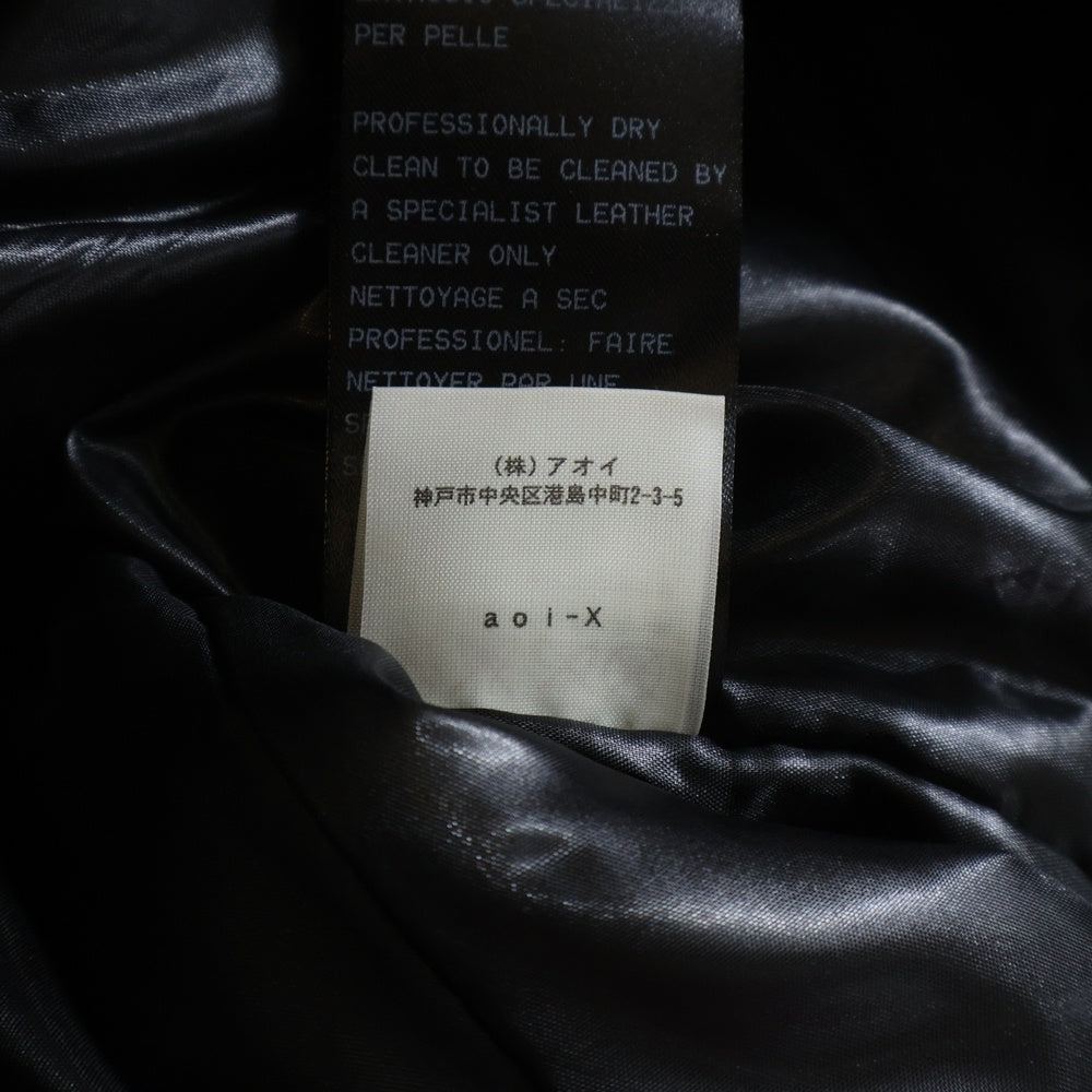 Neil Barrett(ニール バレット) バッファローレザー マルチポケット ジップアップ ライダースジャケット ブラック 4653