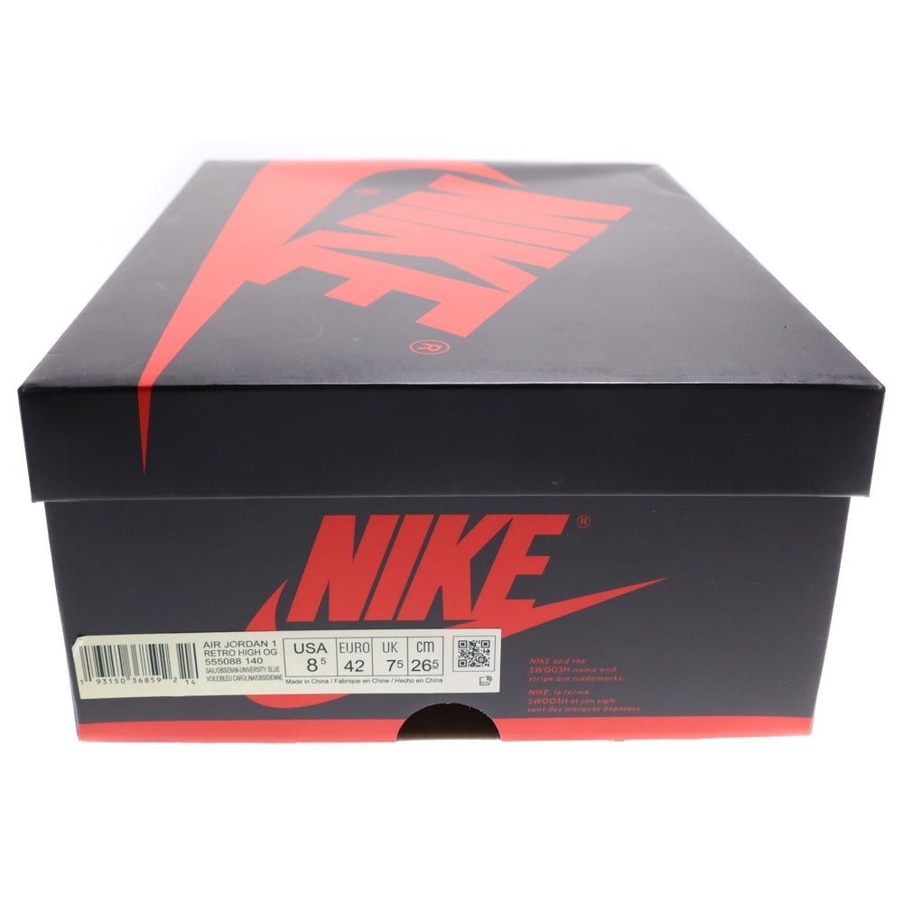 NIKE(ナイキ) AIR JORDAN1 RETRO HIGH OG OBSIDIAN UNIVERSITY BLUE エアジョーダン1 レトロ オブシディアン ハイカットスニーカー US8.5/26.5cm 555088-140