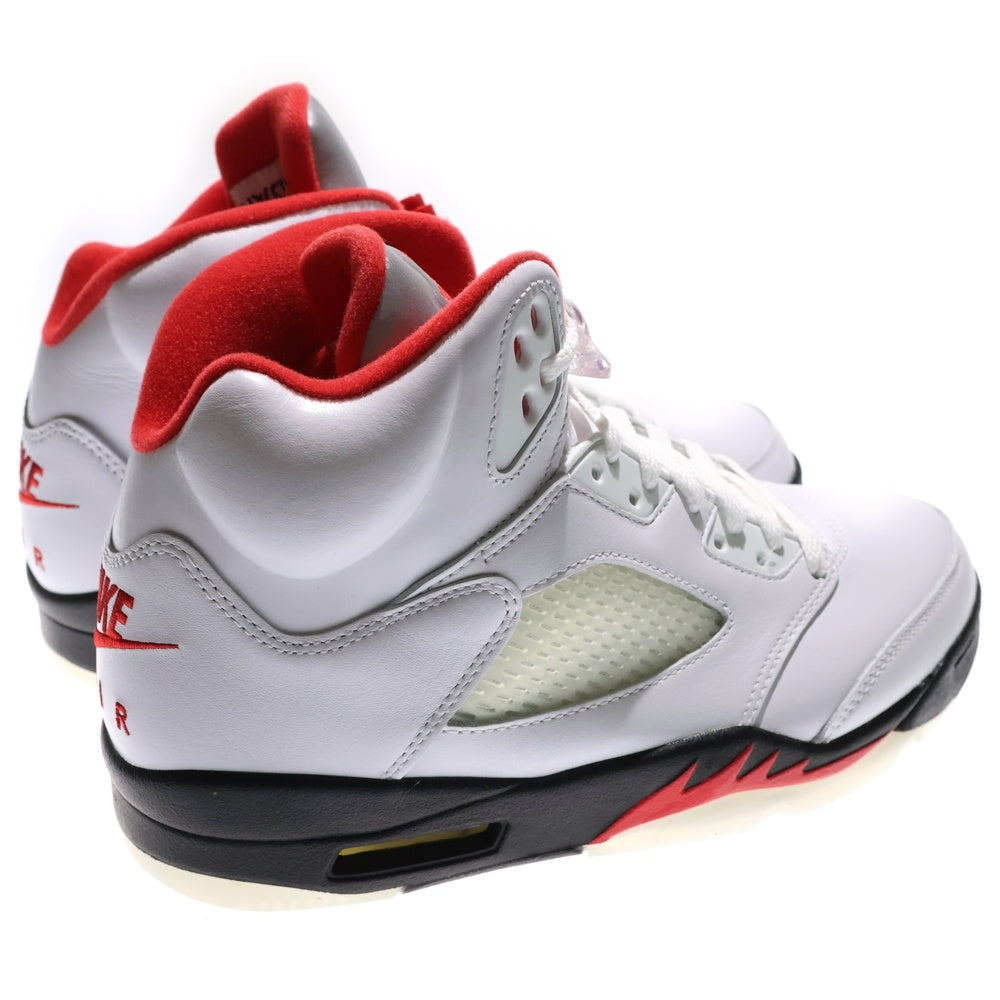 NIKE(ナイキ) AIR JORDAN 5 RETRO FIRE RED エアジョーダン5 ファイアレッド ハイカットスニーカー ホワイト/レッド US8.5/26.5cm DA1911-102