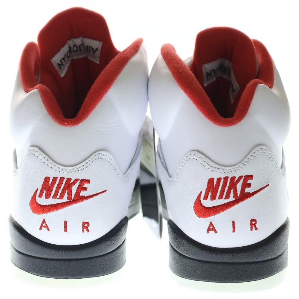 NIKE(ナイキ) AIR JORDAN 5 RETRO FIRE RED エアジョーダン5 ファイアレッド ハイカットスニーカー ホワイト/レッド US8.5/26.5cm DA1911-102
