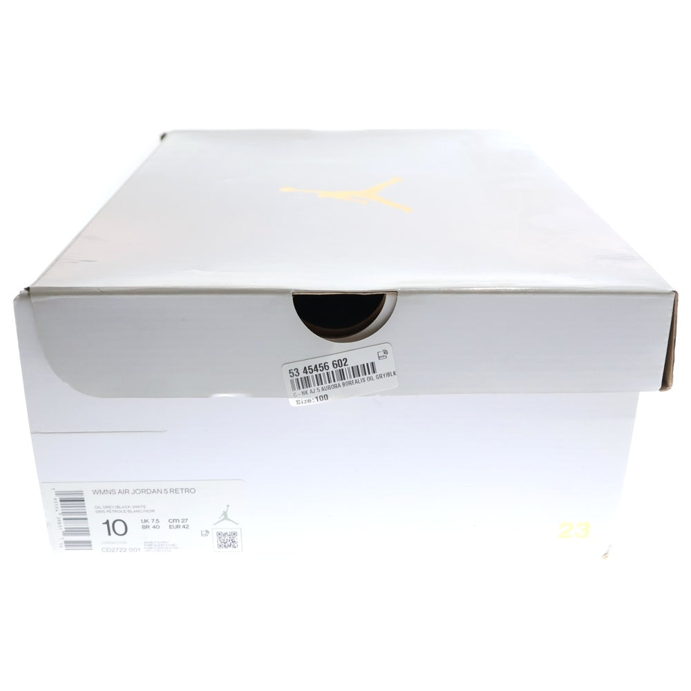 NIKE(ナイキ) WMNS AIR JORDAN 5 IRIDESCENT OIL GREY ウィメンズ エアジョーダン5 イリディセント オイルグレー ハイカットスニーカー US10/27cm CD2722-001 レディース