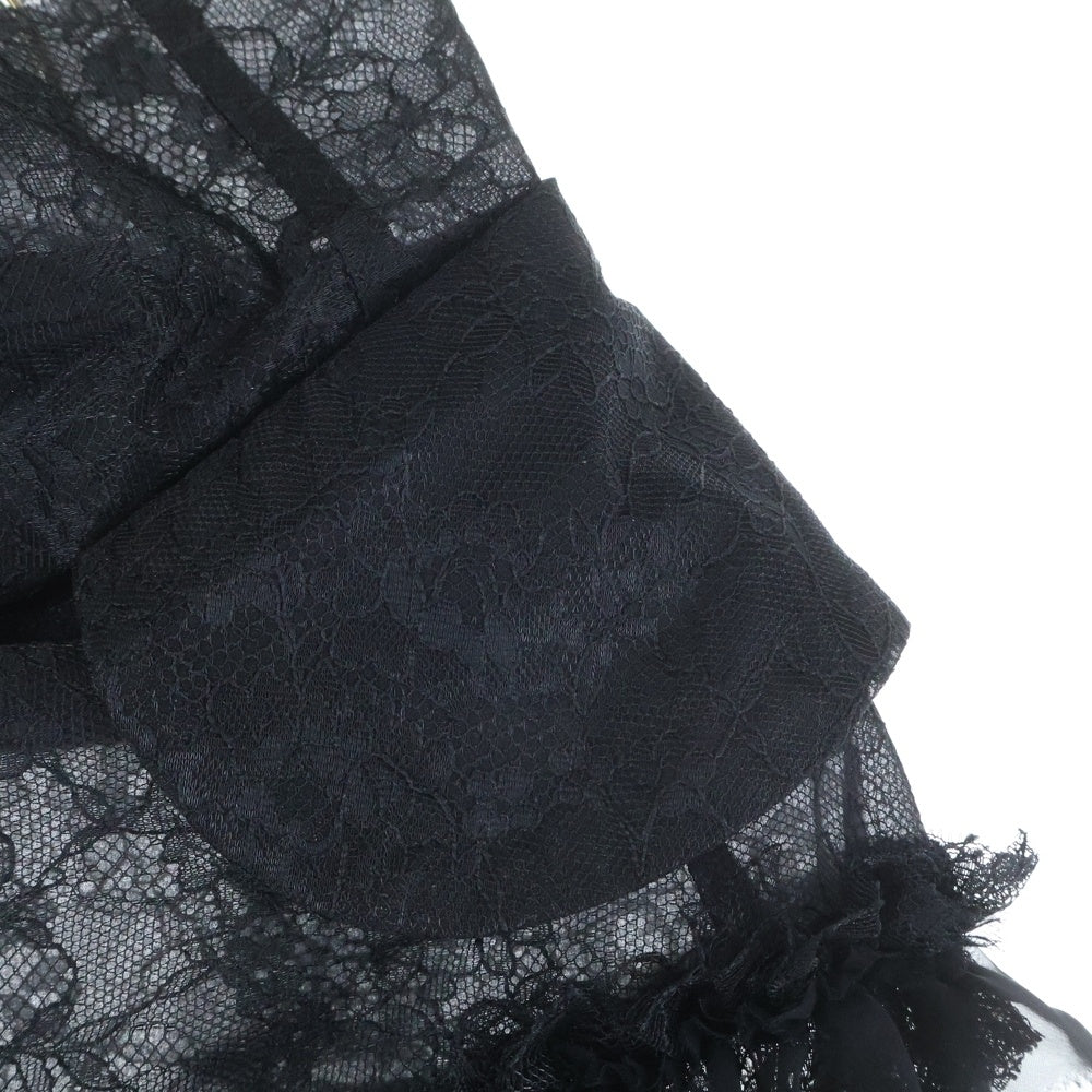 COMME des GARCONS(コムデギャルソン) 15AW フラワーレース フリルデザイン ワンピースドレス レディース ブラック GP-O033