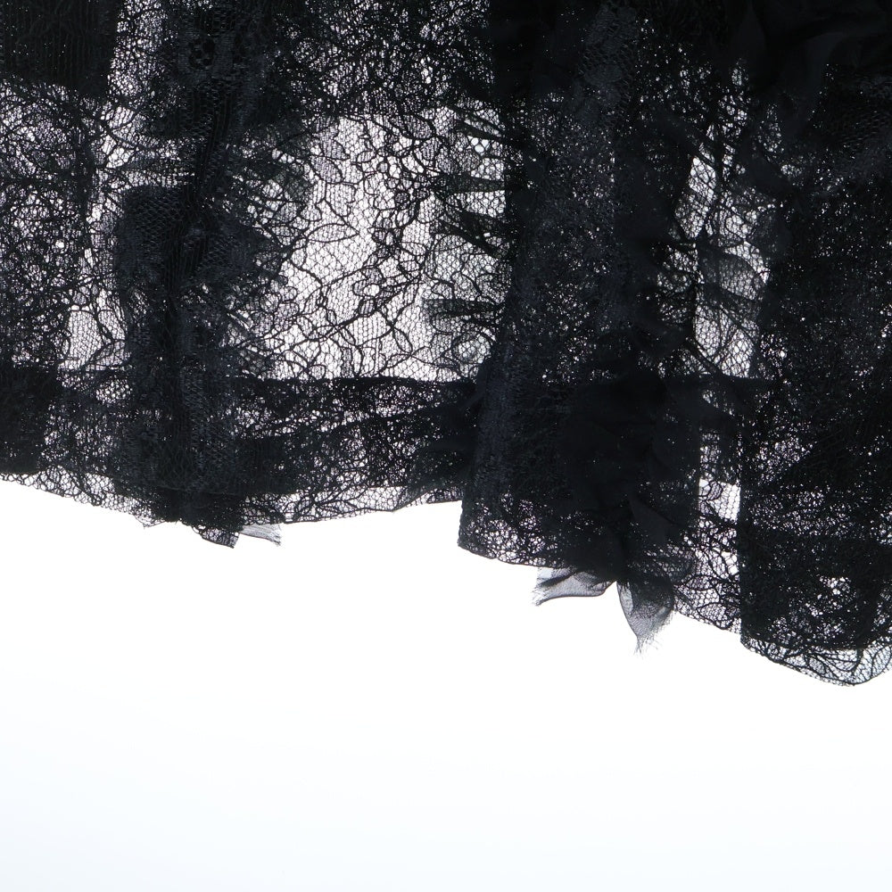 COMME des GARCONS(コムデギャルソン) 15AW フラワーレース フリルデザイン ワンピースドレス レディース ブラック GP-O033