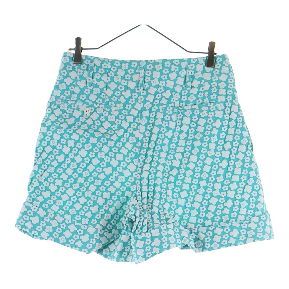 COMME des GARCONS(コムデギャルソン) 13SS 花柄 タックパンツ ショートパンツ インディゴ/ホワイト レディース GK-P002 AD2012