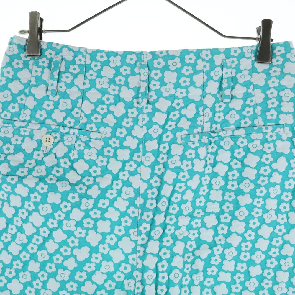 COMME des GARCONS(コムデギャルソン) 13SS 花柄 タックパンツ ショートパンツ インディゴ/ホワイト レディース GK-P002 AD2012